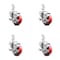 Service Caster 3.5 Inch Red Poly Wheel Swivel 7/8 Inch Square Stem Caster Set with Brake SCC SCC-SQ20S3514-PPUB-RED-TLB-78-4 - alternate 1